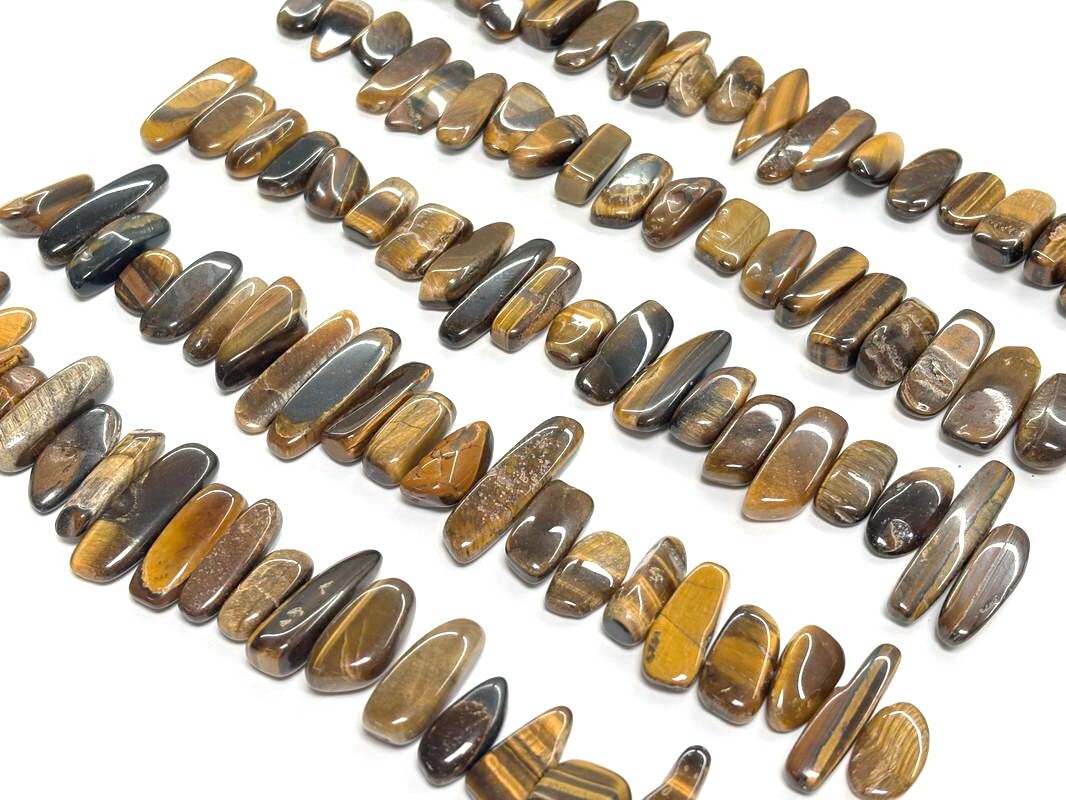 100pcs Bulk Tinger Eye Stone Polished Points & Pieces Jewelry Gemstone DIY