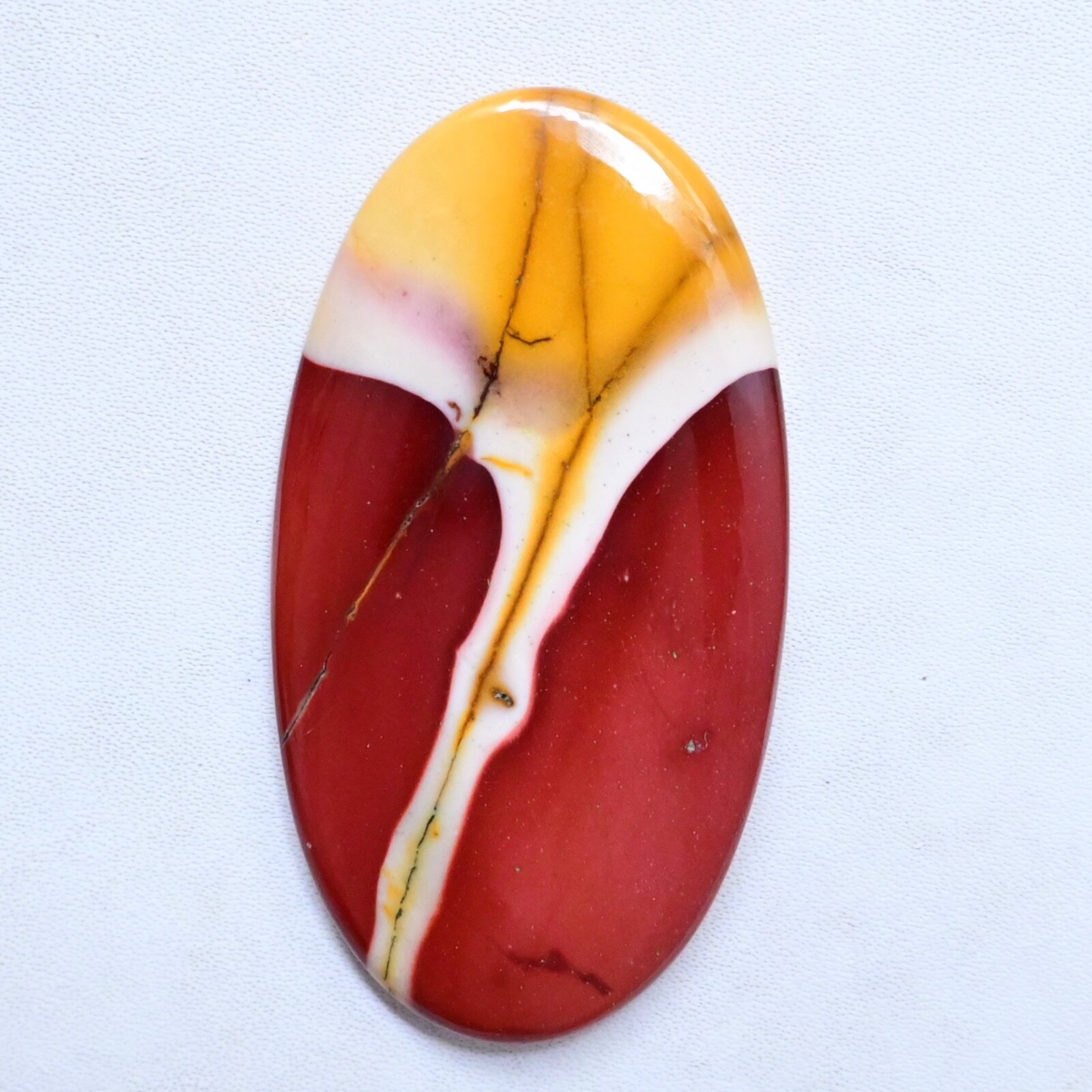 Mookaite Jasper Cabochon 65ct. Natural Oval Loose Gemstone 55x29x5mm