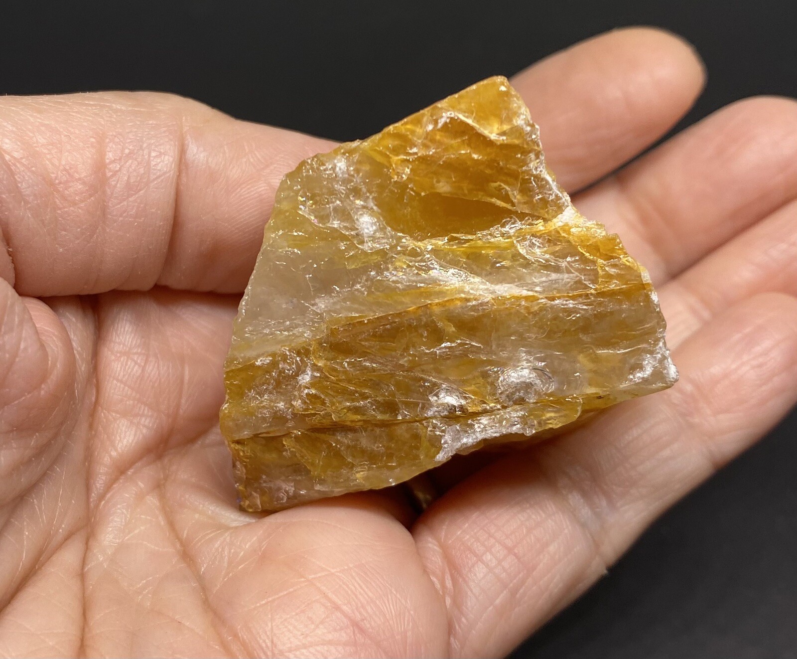 Yellow Hematoid Genuine Quartz Rough Stone From Madagascar 85.8g
