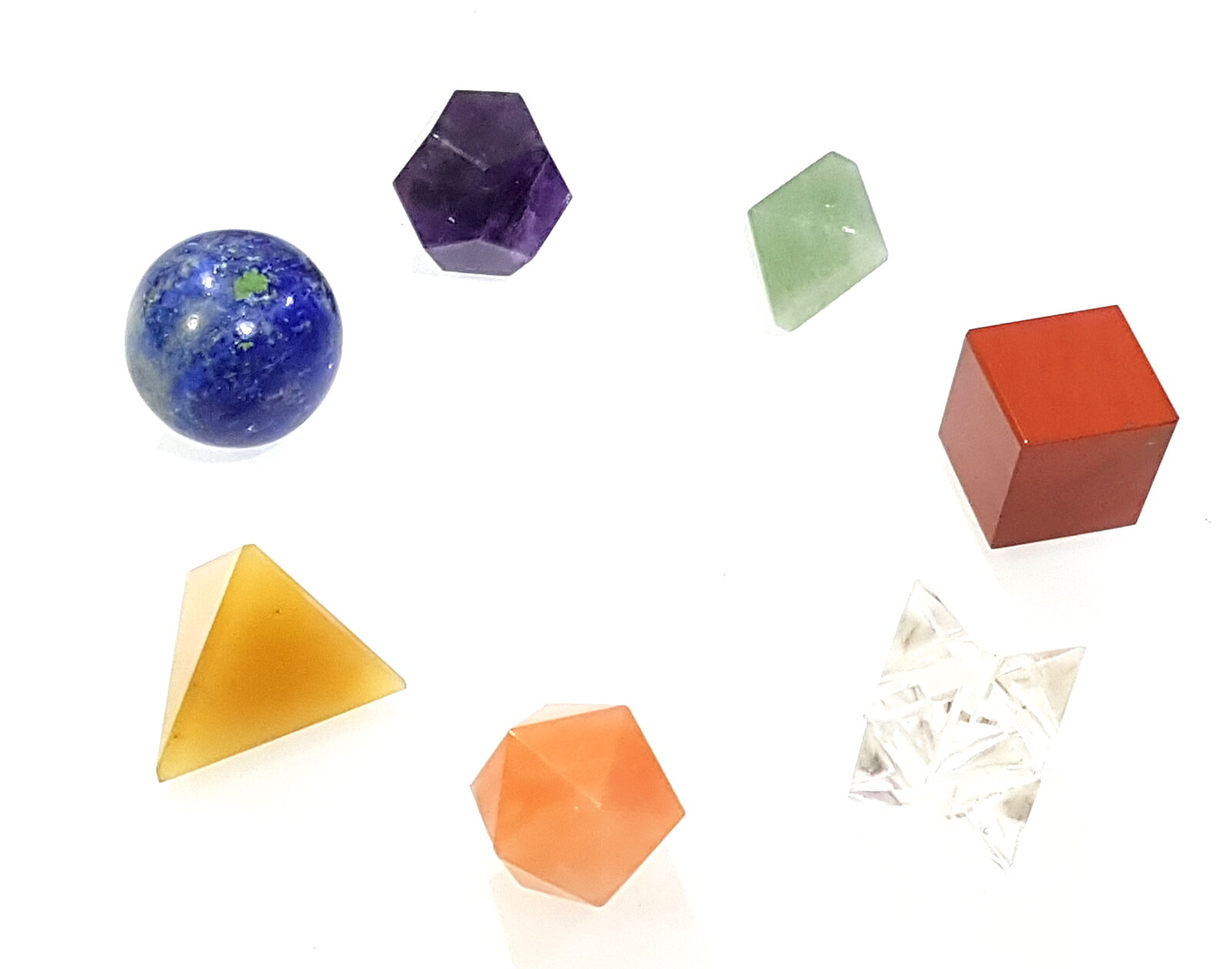 Sacred Chakra Geometry Set All 7 Chakras Stone Geometry All 7 Shape Chakra Set