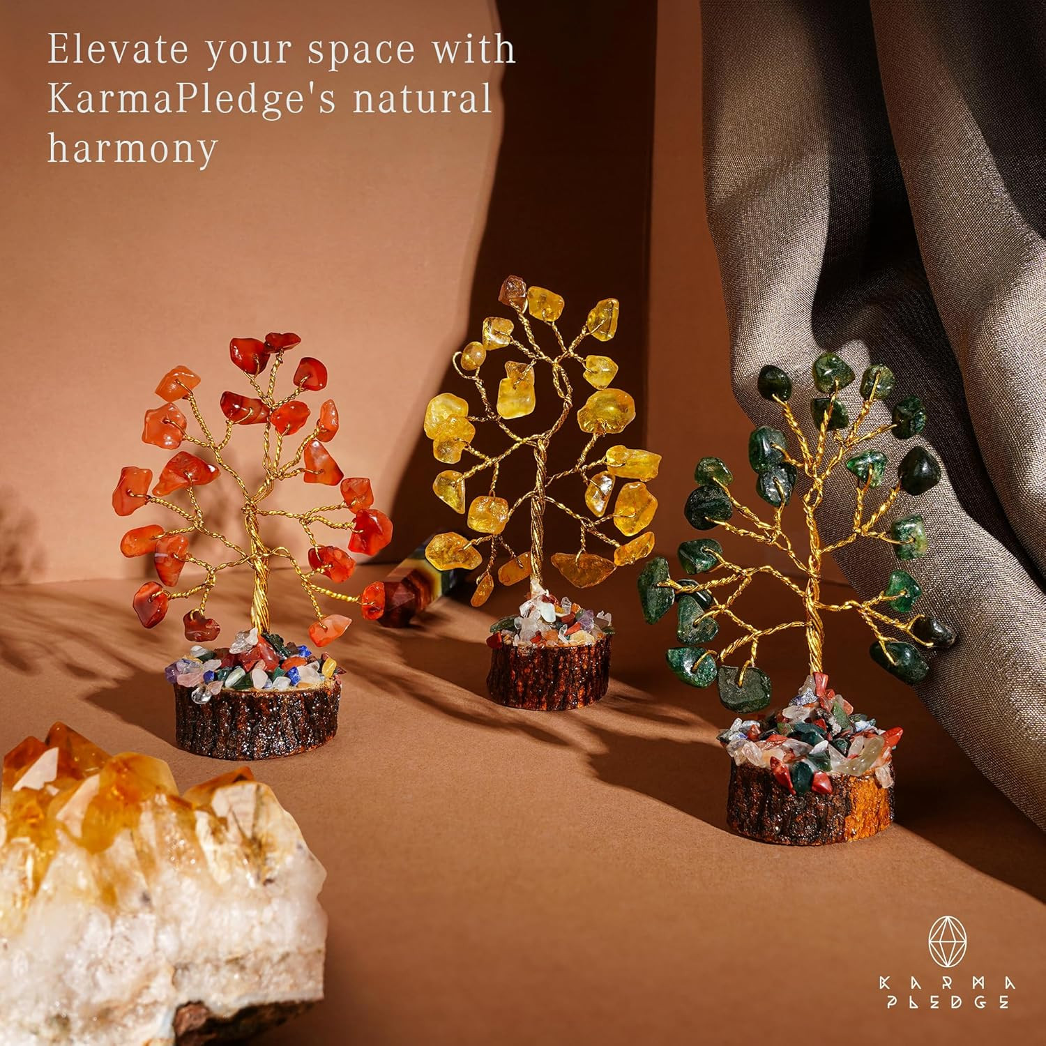 Crystal Tree Set of 12 Unique Birthday Gifts for Women, Sister, Mom, Home Office
