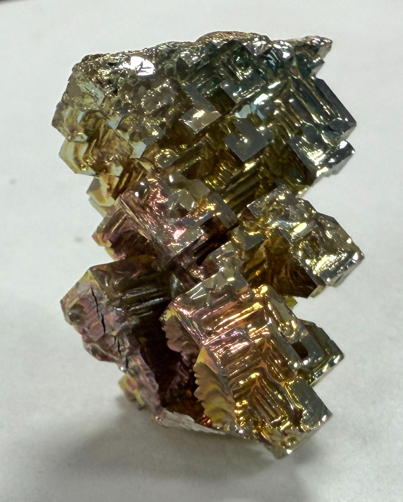 Rainbow Bismuth Crystal Self-Standing Step Cluster Grown in Germany 16.60g