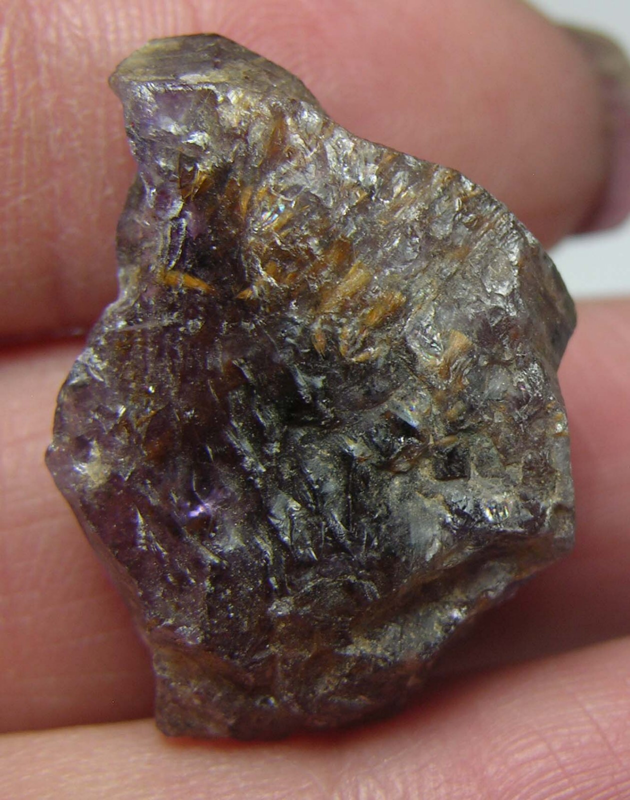 32.40ct Brazil 100% Natural Rough Cacoxenite Amethyst Crystal Specimen 6.4g 27mm