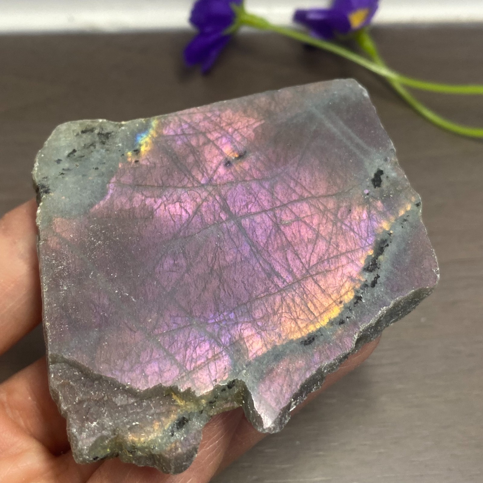 111.5g Top Labradorite Crystal Stone Rough Mineral Specimen Healing