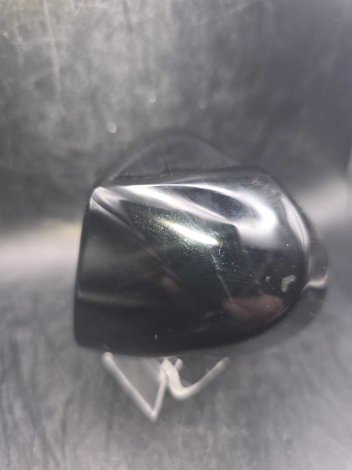 Rainbow obsidian heart! 10 ounces, 3 inches wide, 2.8″ tall