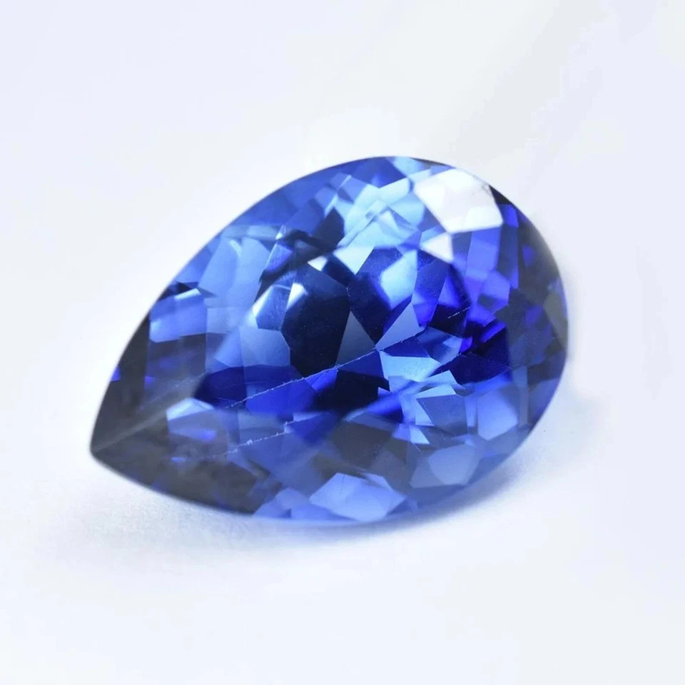 9.75 Ct+ Natural Flawless Blue Sapphire Pear Cut EGL Certified Loose Gemstone