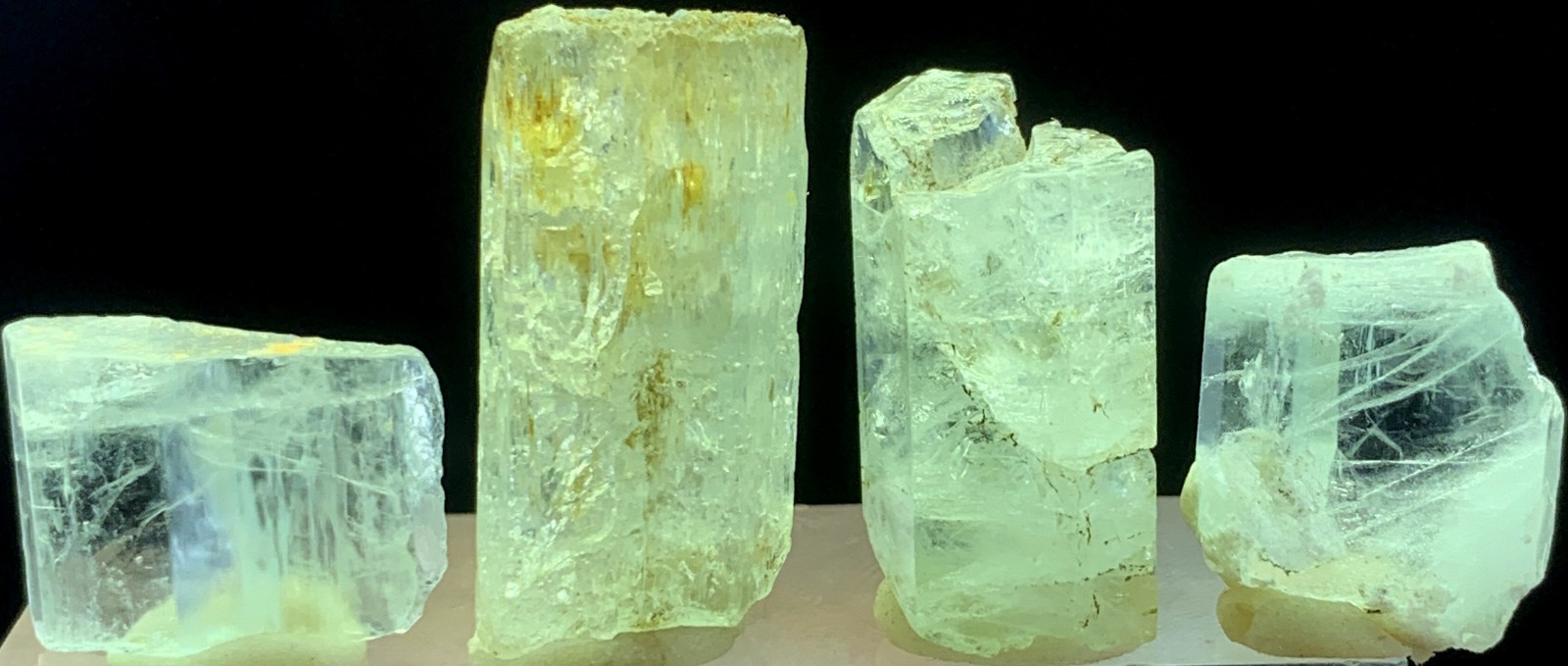 14 Grams Natural Terminated Sky Blue Aquamarine Crystals Lot From Shigar Pak