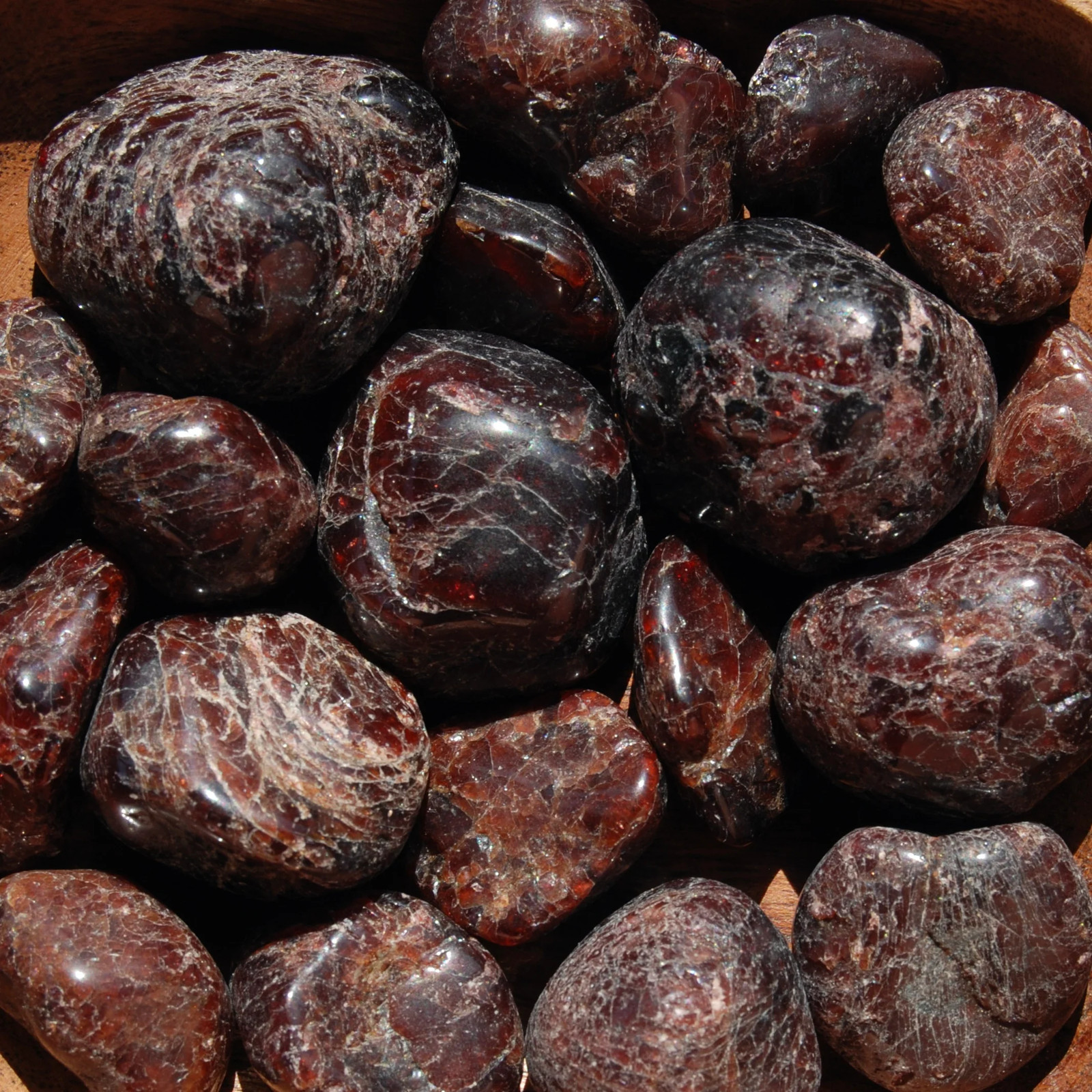 Garnet Crystal Tumbled Stones, India