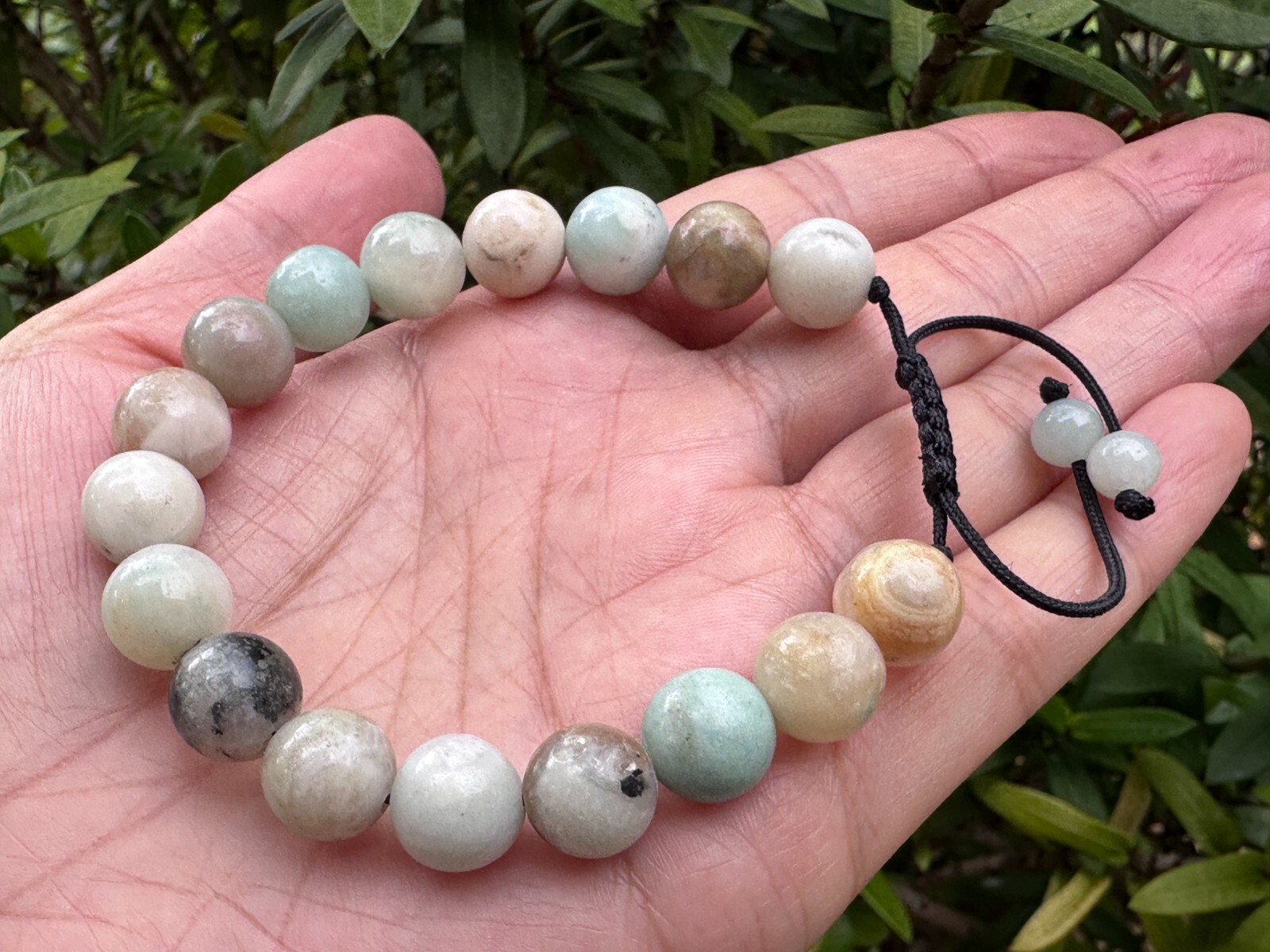Grade A++ Amazonite Mixed Crystal Bead Adjustable Bracelet 10mm, Wholesale Lot