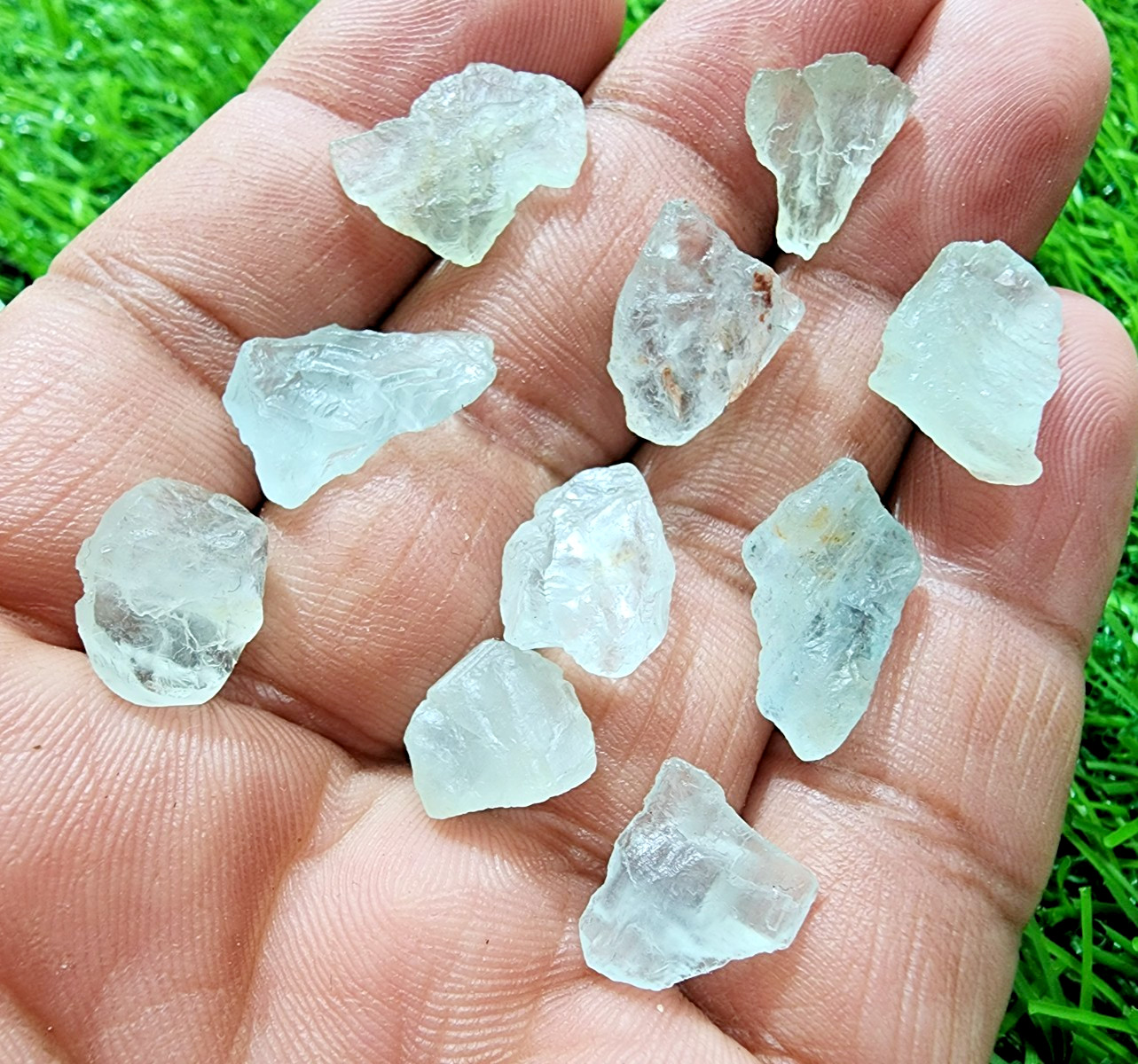 10Pcs Wonderful Aquamarine Gemstone Raw Lot 11-17MM Aquamarine Rough Stone Bulk