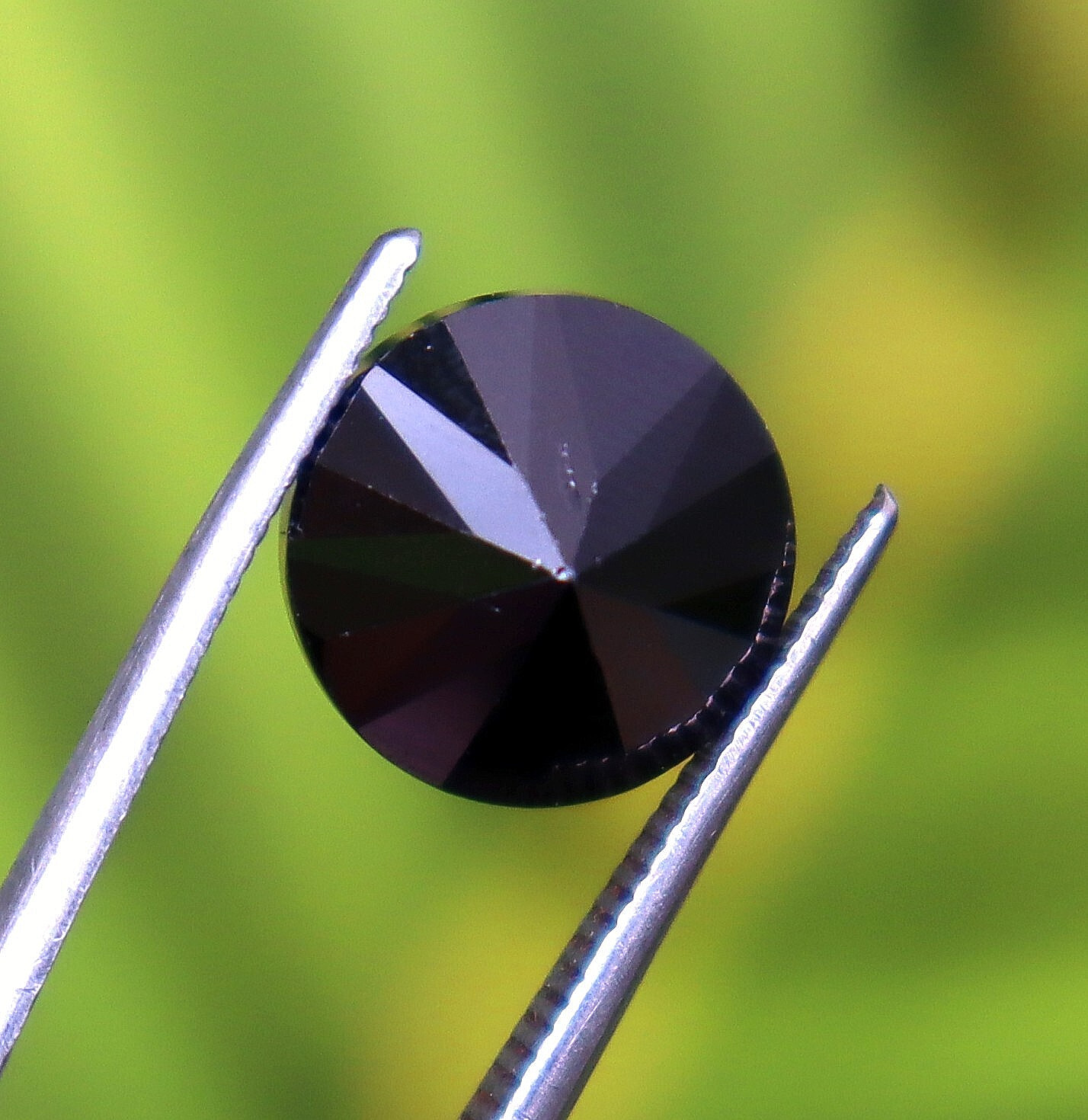 7 Ct Natural Moissanite Black Color Round Cut Certified Loose Gemstone