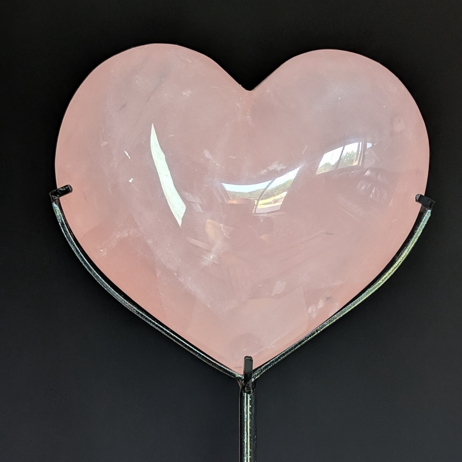 Rose Quartz Heart Carving Crystal Large Big Gemstone Chakra Reiki