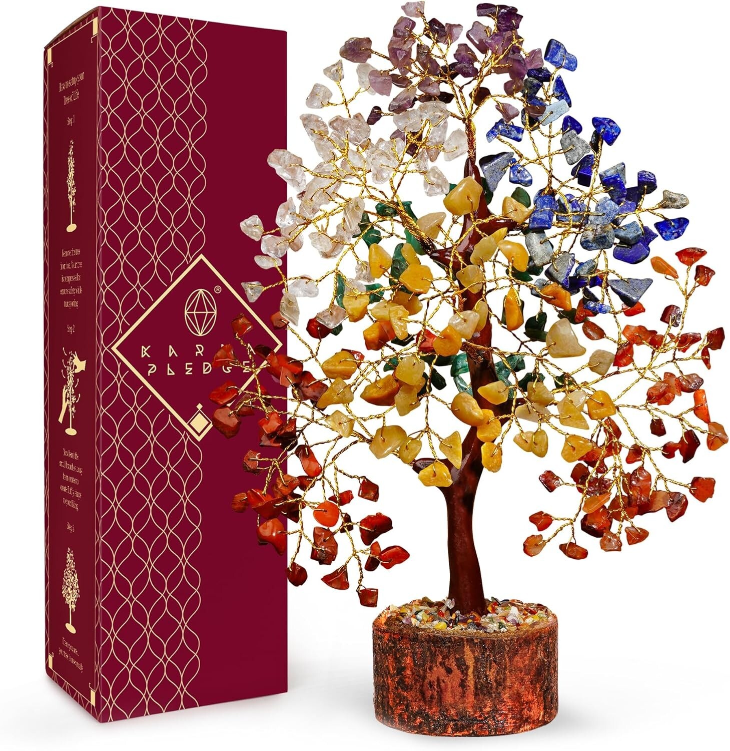 9.5-Inch Chakra Tree of Life – Exquisite Bonsai for Home Office Decoration