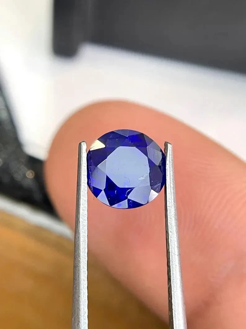 10 Ct+ Extremely Rare Natural Blue Tanzanite Round Certified Loose Gemstone
