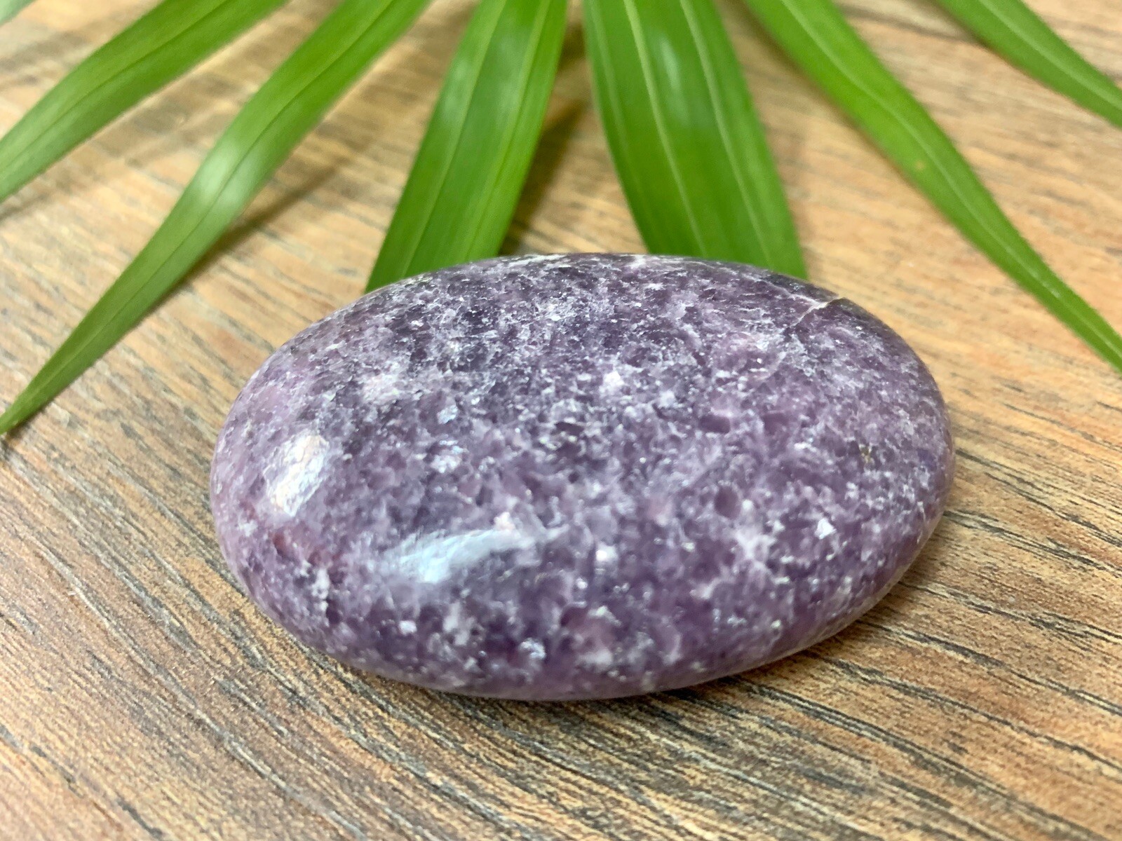 Lepidolite Palm Stone Large Soap Stone Flat Therapy Meditation Specimen Reiki