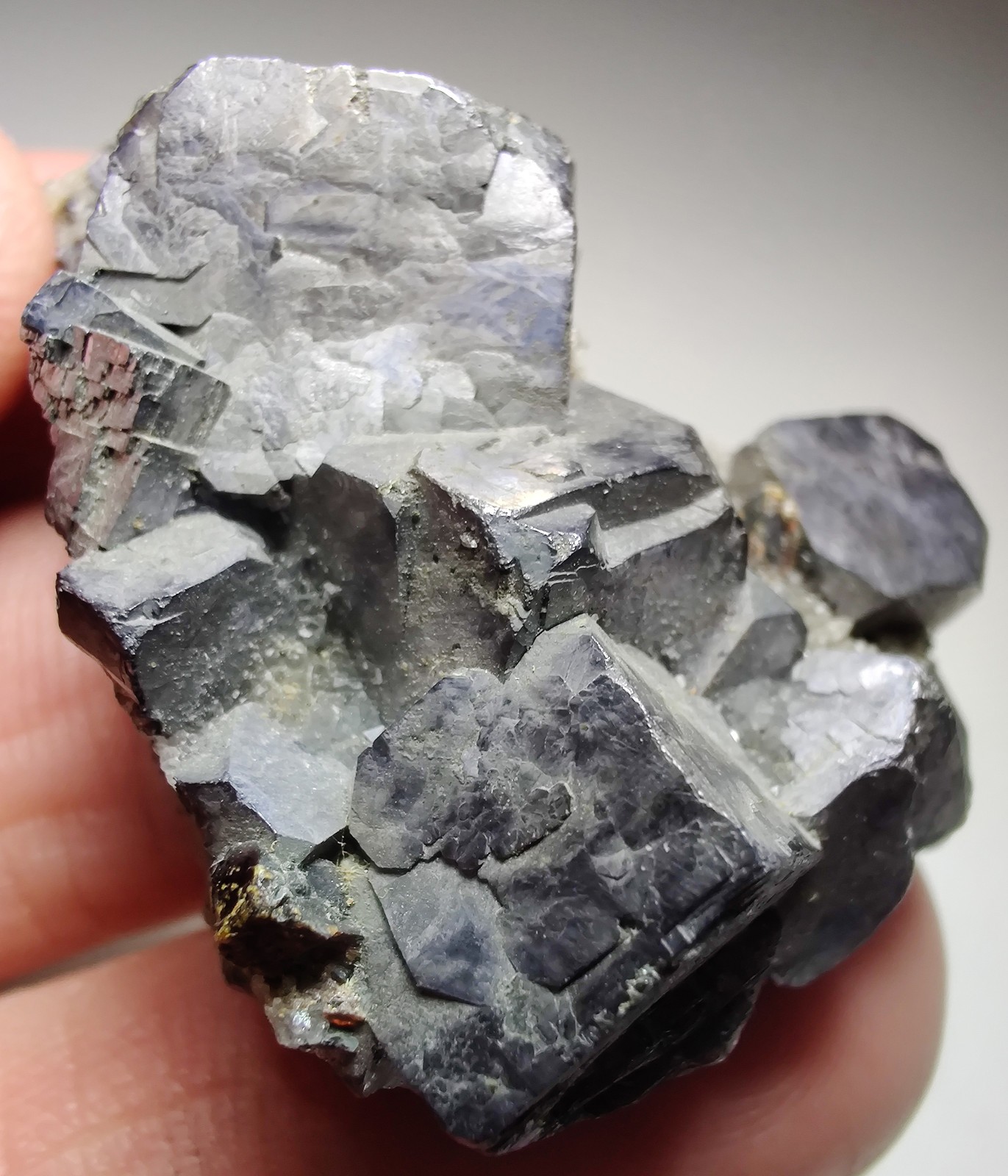 Galena crystals with Sphalerite, Fluorite etc. Cave-in-Rock, Illinois. 64 grams.