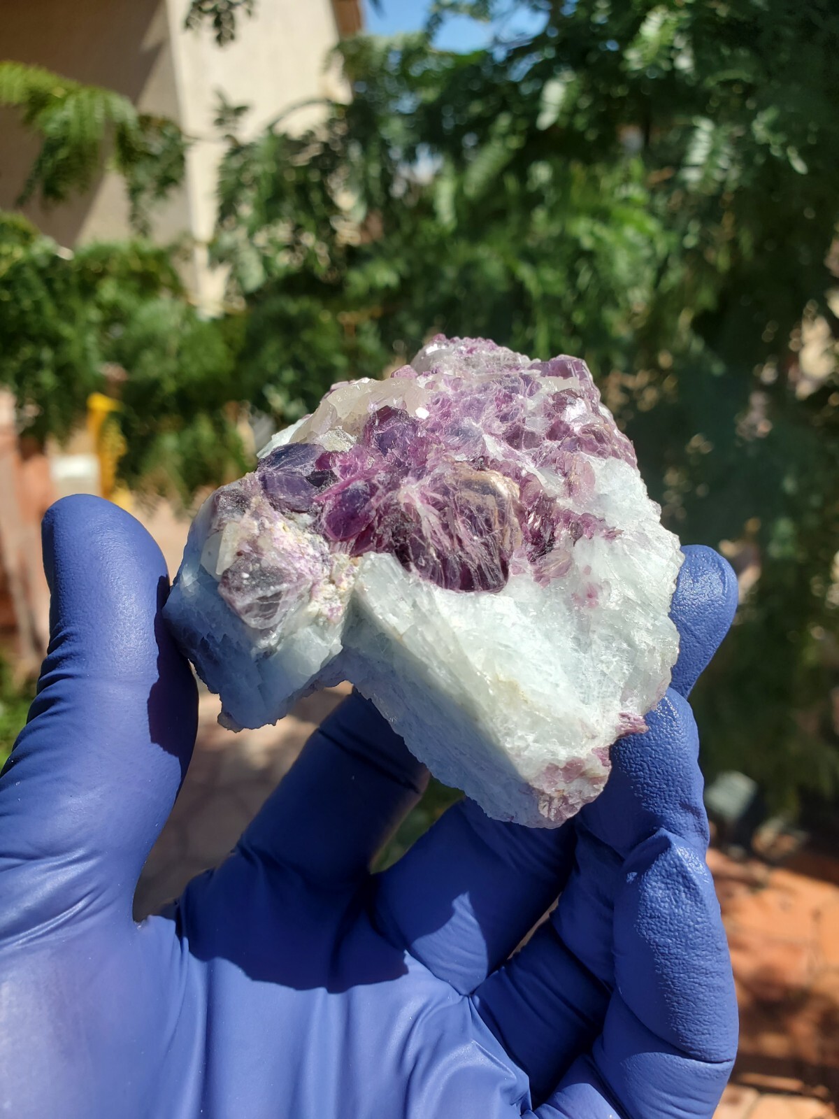 206G Natural purple lepidolite Crystal Specimen mineral A326 Mozambique