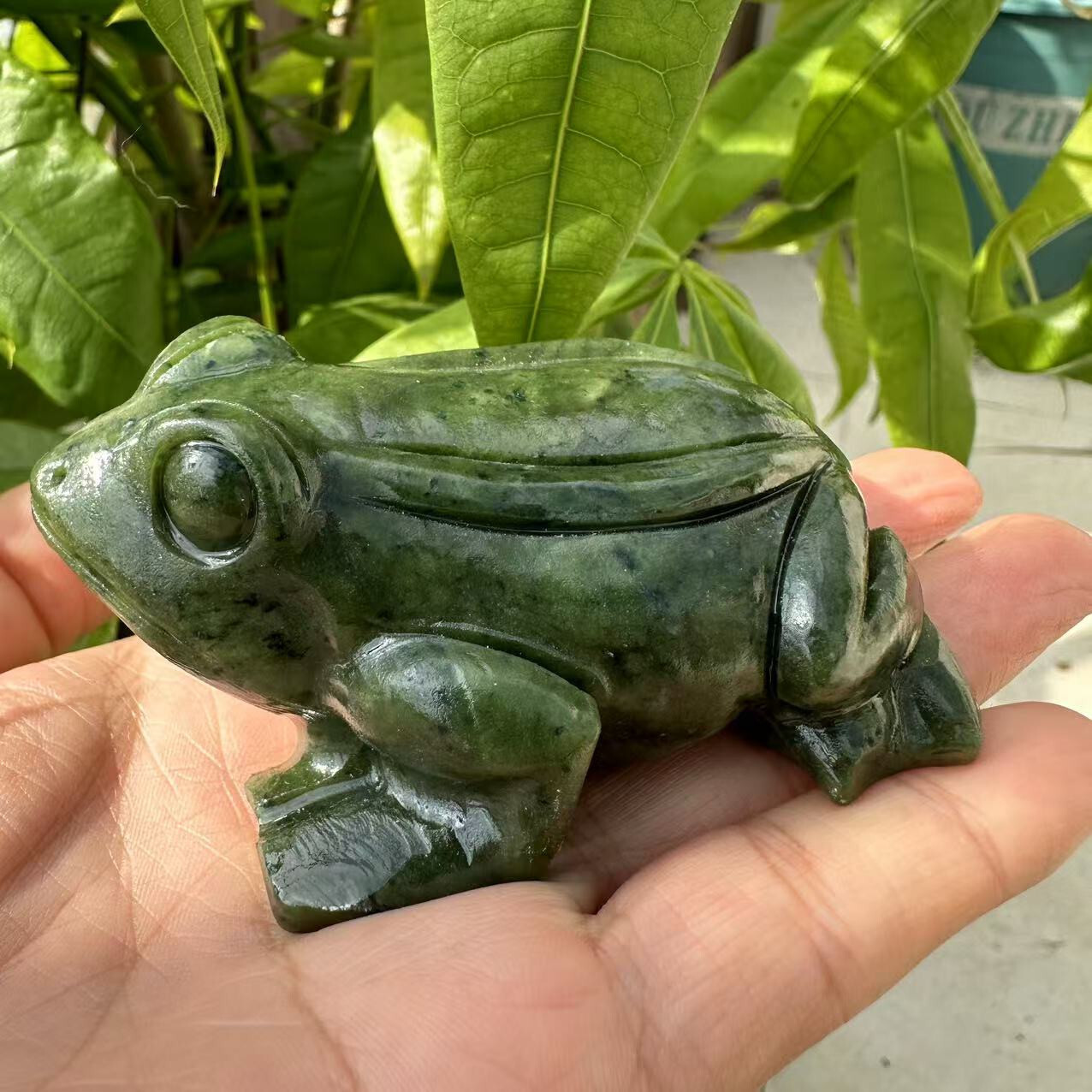 1pc natural ophiolite quartz hand carved frog skull crystal healing decor