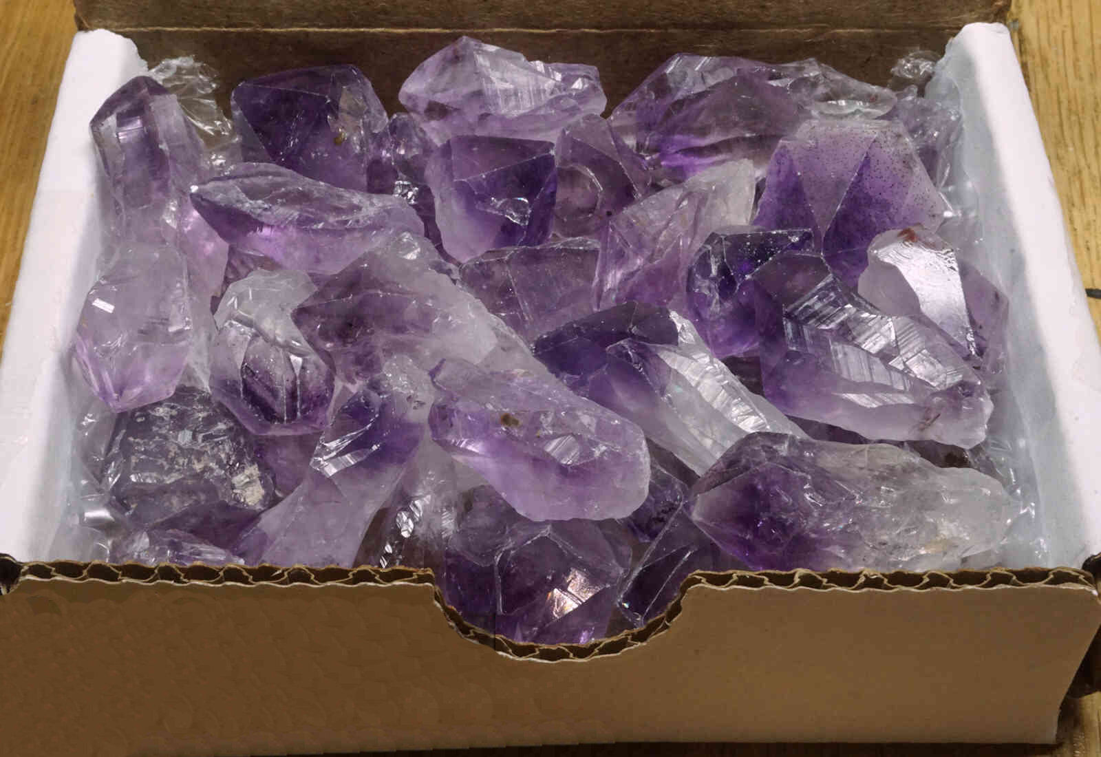 Amethyst Crystal Points Collection 1/2 Lb Natural Dark Purple Crystals Brazil