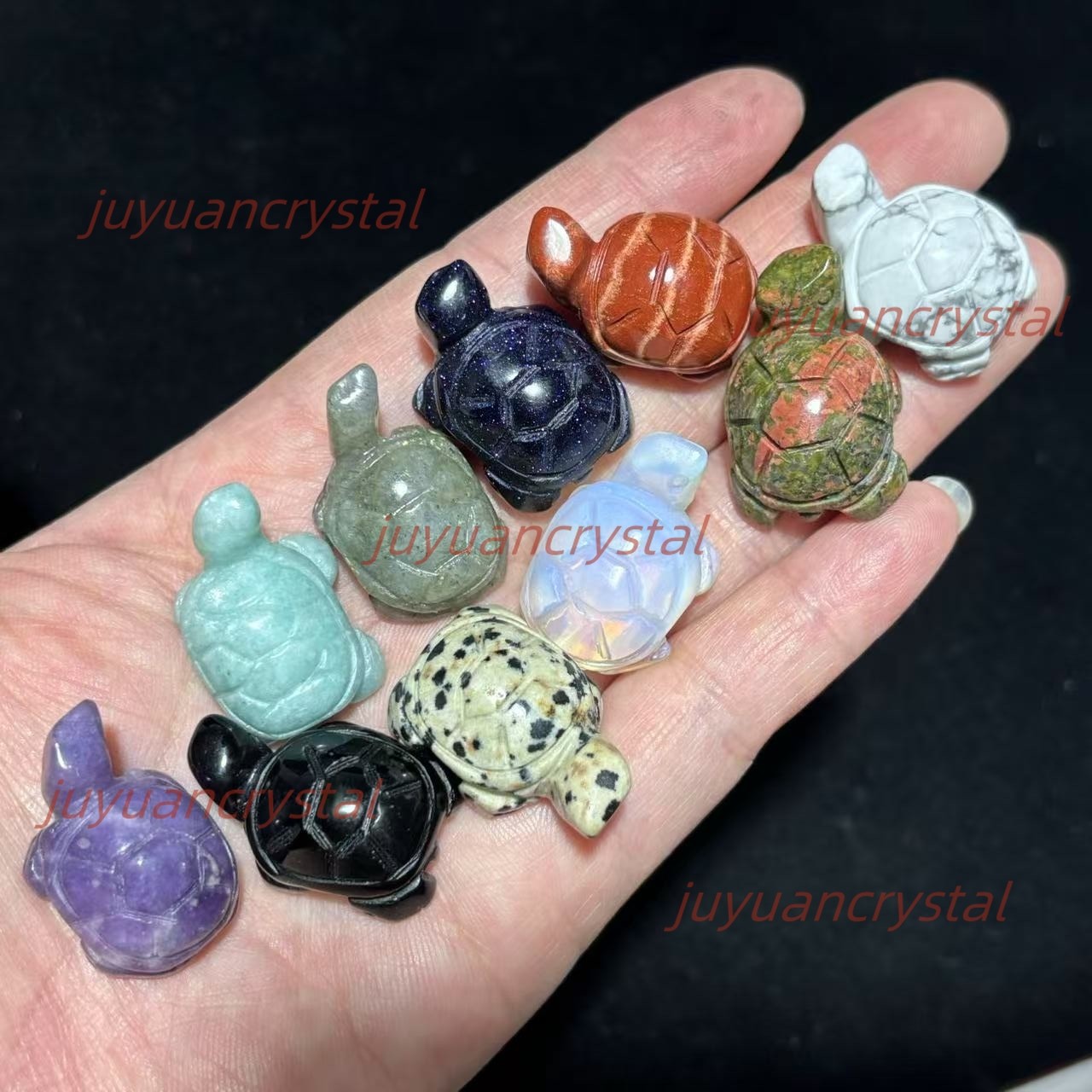 Mix Natural Hand carving Quartz Crystal animals skull Decor Healing Gift