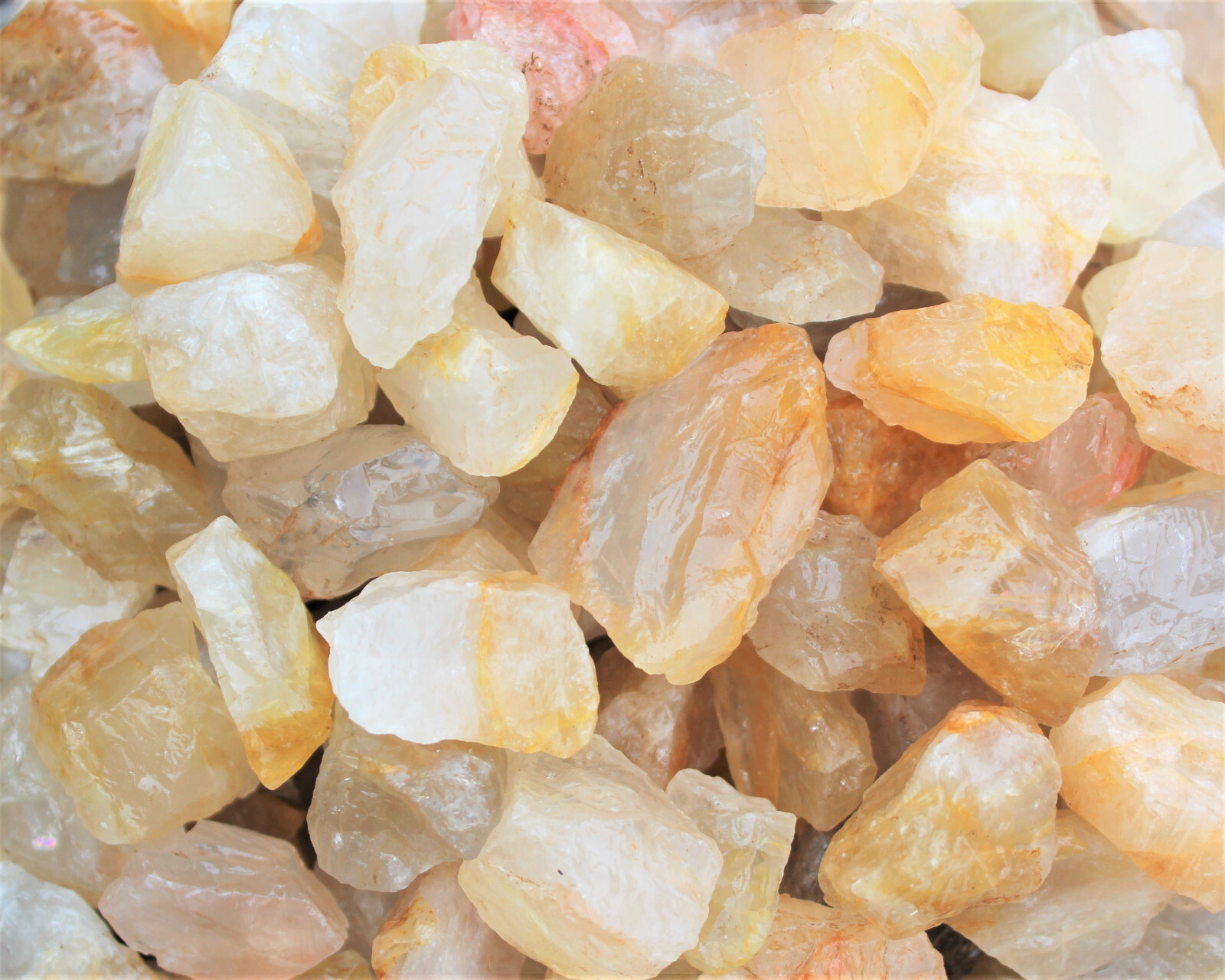 Golden Healer Quartz Rough Natural Stones Bulk Lots (Raw Golden Quartz Crystals)