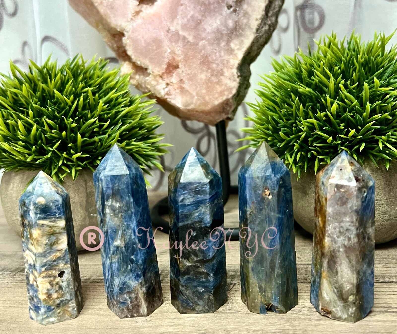 Wholesale Lot 1 Lb Natural Blue Kyanite Obelisk Tower Point Crystal