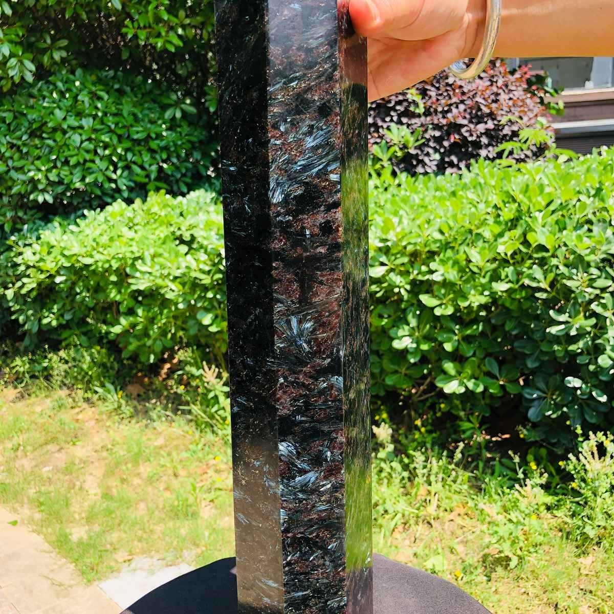 16.23LB Natural Fireworks Stone Obelisk Quartz Tower Crystal Wand Point Healing