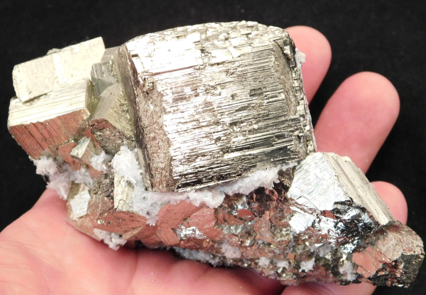 wOw! Big STEPPED Pyrite Crystal CUBE Cluster 100% Natural Peru 734gr