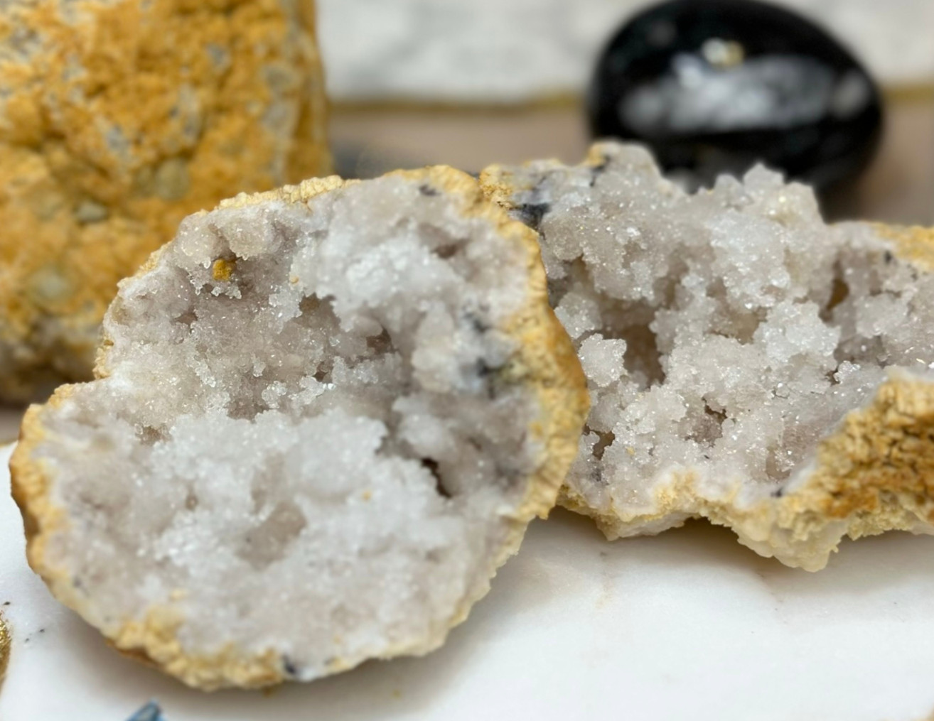 Break Your Own Geodes! BOX SET WITH HAMMER | Uncut Crystal Geode Specimen MEDIUM