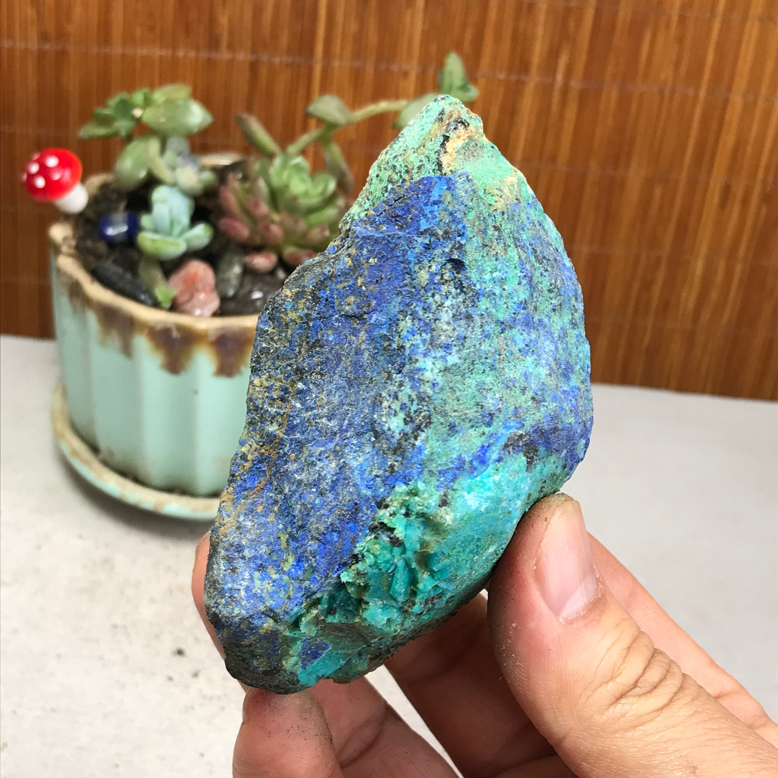 252g Natural Azurite/Malachite gemstone Rough original Crystal Specimen A5061