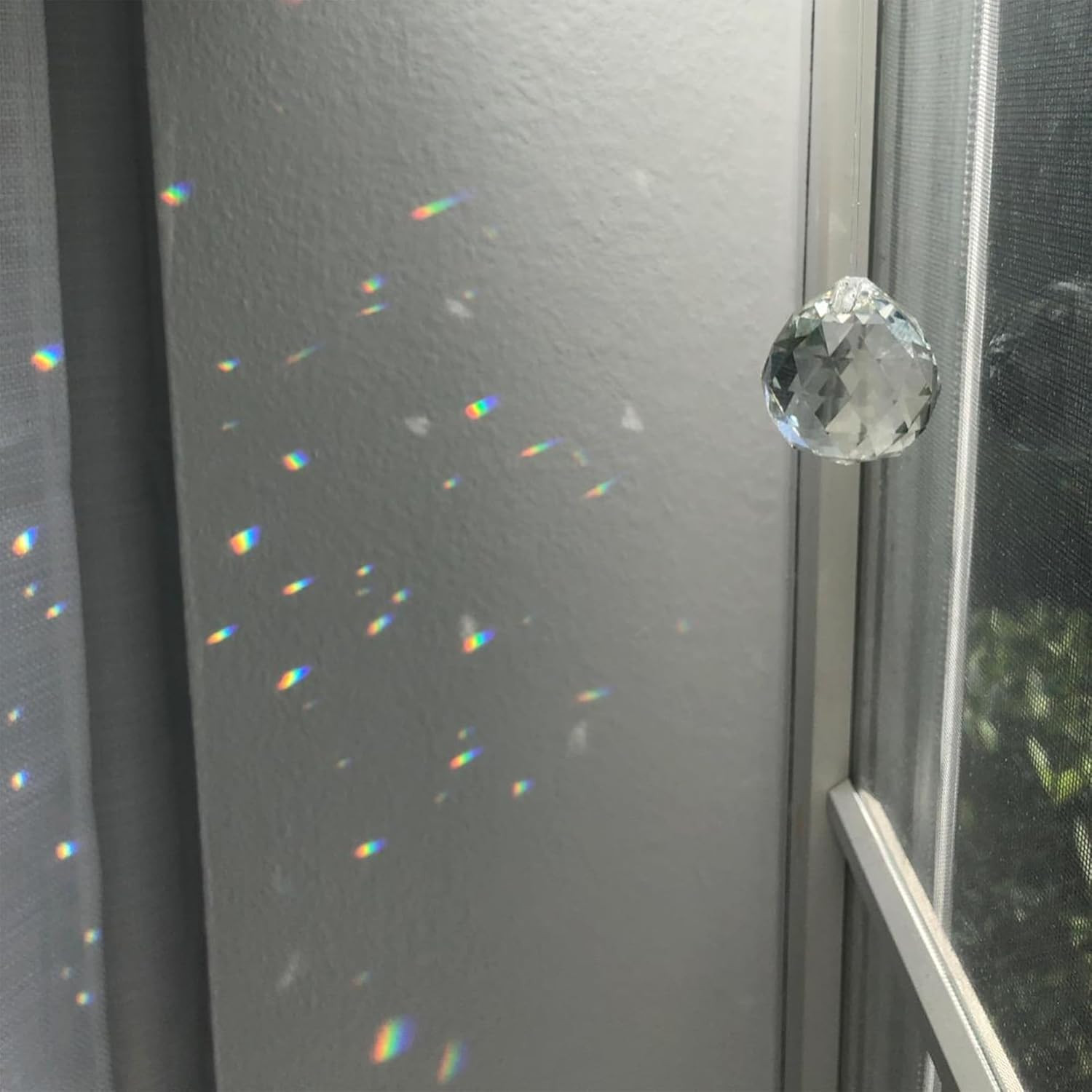 48Pcs Clear Faceted Crystal Ball Prism 1.2″/30Mm Glass Prism Sun Shine Catcher R
