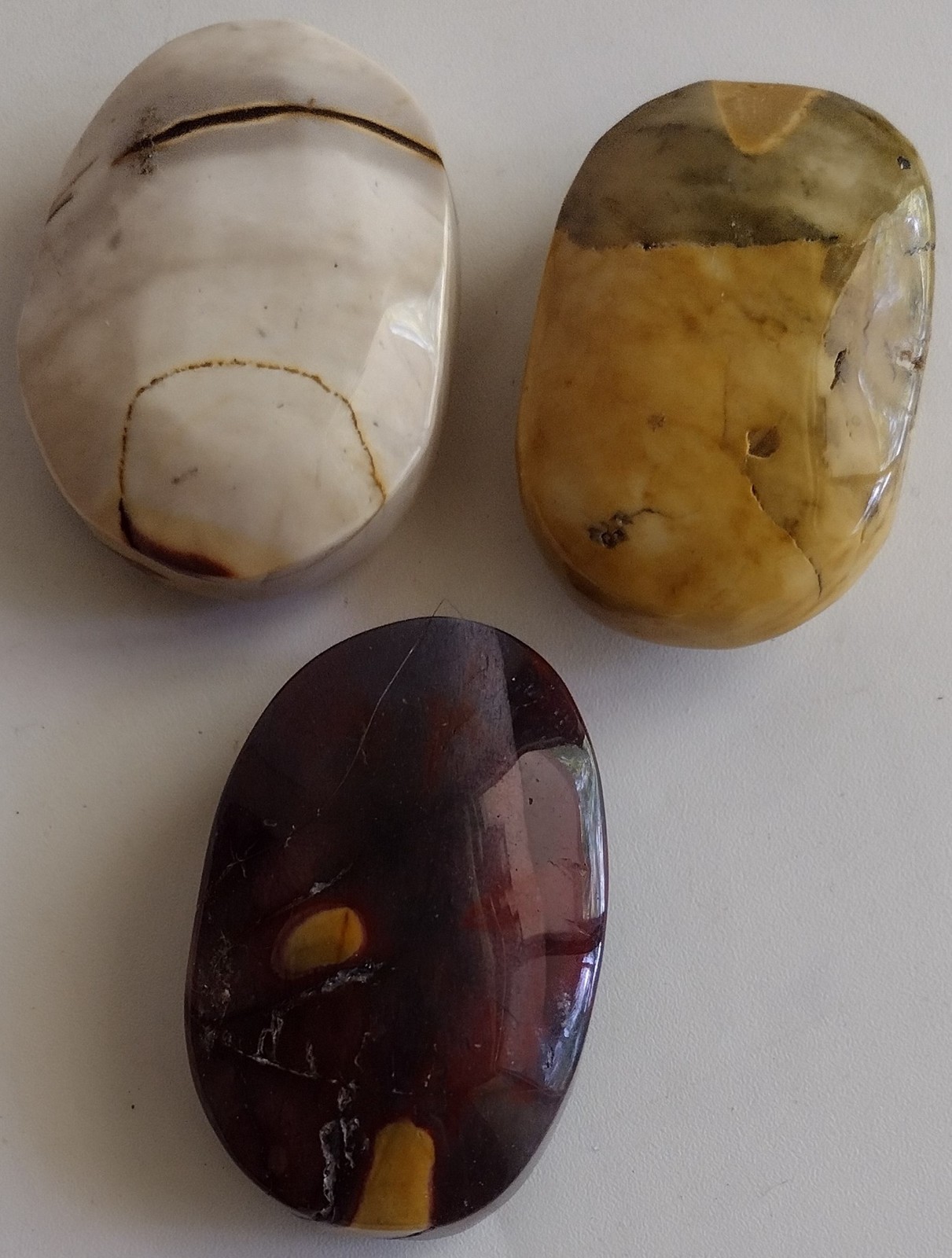 9 Large Mookaite Jasper Palm Stone Polished Crystal Lot 782g Australian Jasper