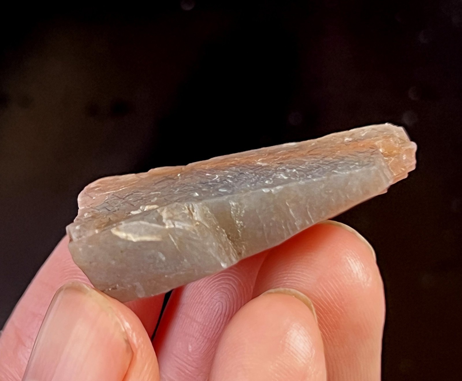 63ct 34mm RAW Rainbow Lattice Sunstone, both sides beautiful