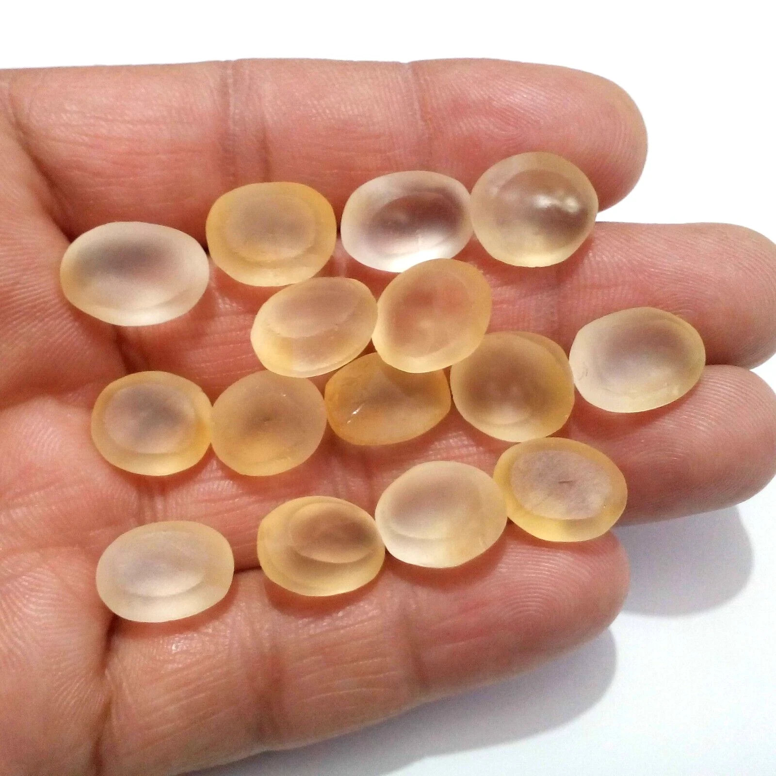 Good Quality Golden Citrine Topaz Without Cutting Loose Stone 15 Piece 13-15 MM