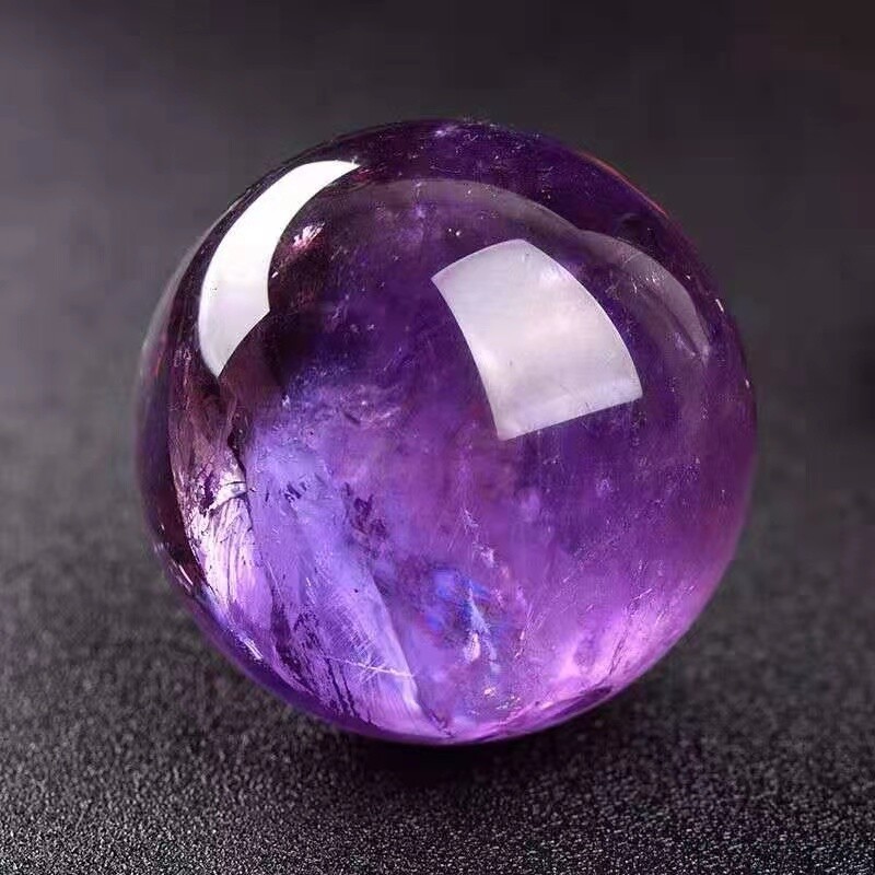 Natural High Quality Amethyst Crystal Quartz Magic Ball Sphere Healing + Stand