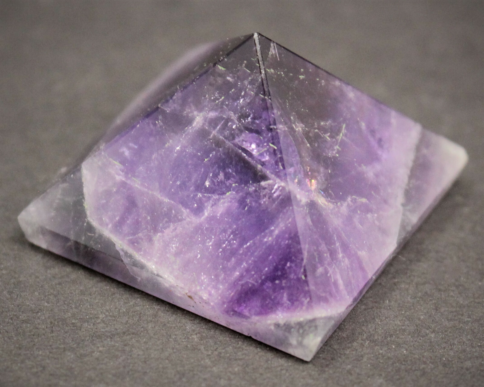 Amethyst Crystal Pyramid (Medium 1″ – 1.25″) Reiki Healing Amethyst Pyramid
