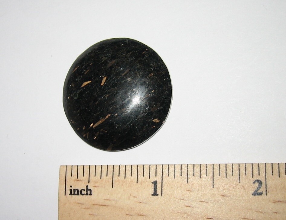 30mm POLISHED NATURAL AUTHENTIC NUUMMITE STONE CABOCHON GREENLAND ~ 10.8grams *A