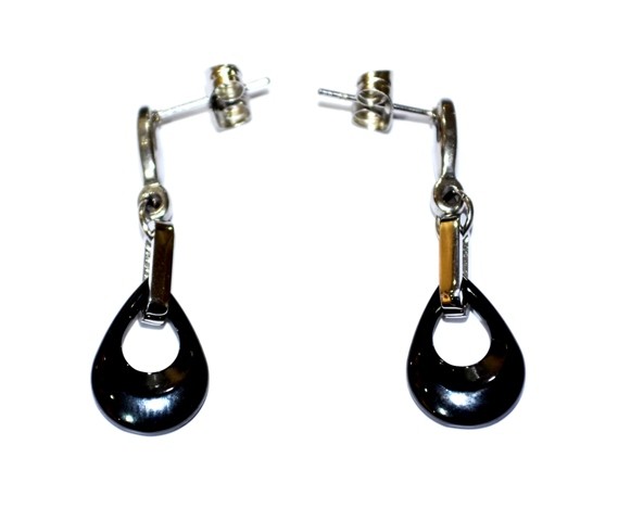 Ceramic earrings black Jewelry