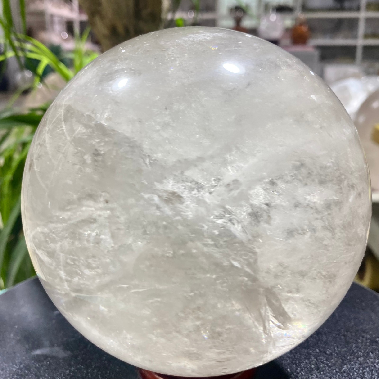 6.63LB Naturalwhite crystal transparent quartz crystal ball Reiki repair