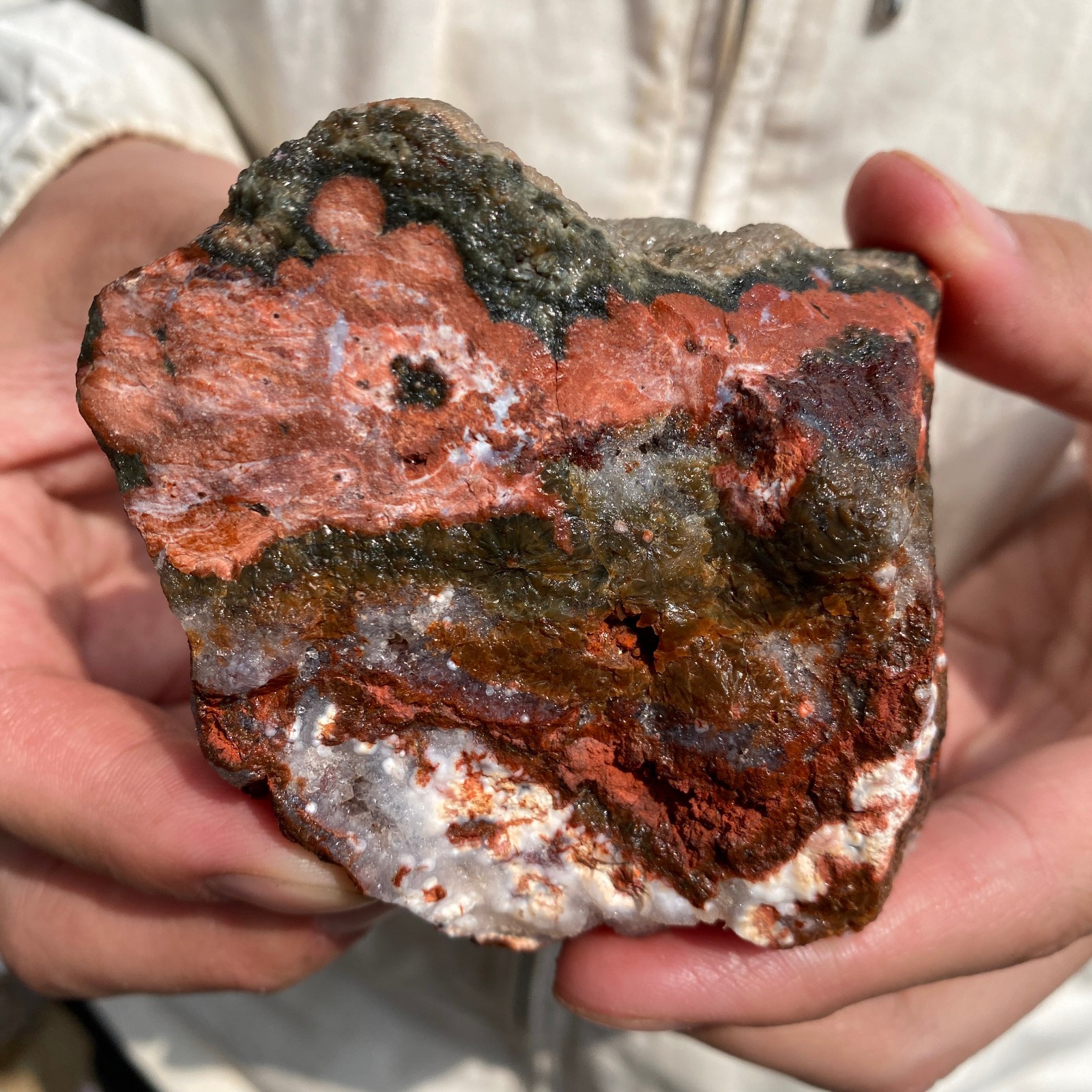 0.8lb Raw Natural colourful ocean jasper quartz crystal rough mineral specimen