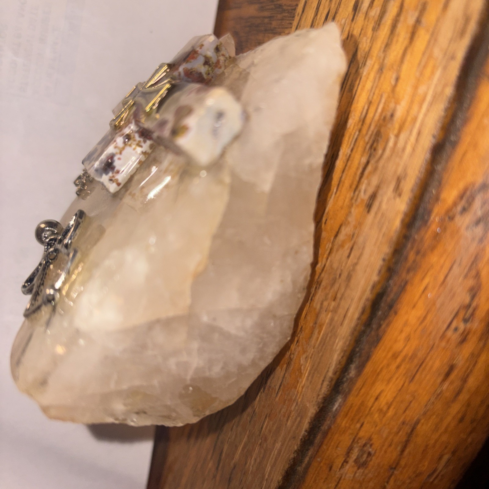 Quartz Crystal Cross Angel Snowflake