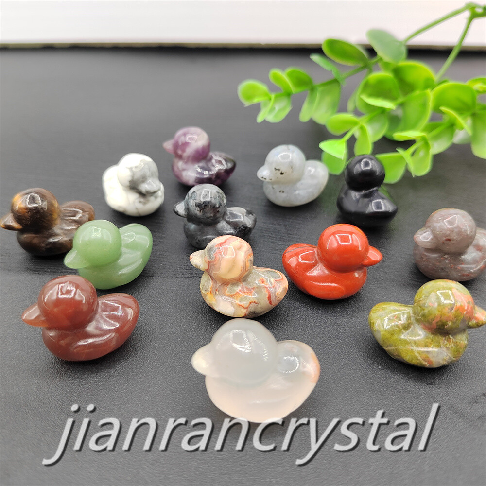 50pcs Mix Natural Quartz Crystal Duck Skull Carved Animal Skull Wholesale