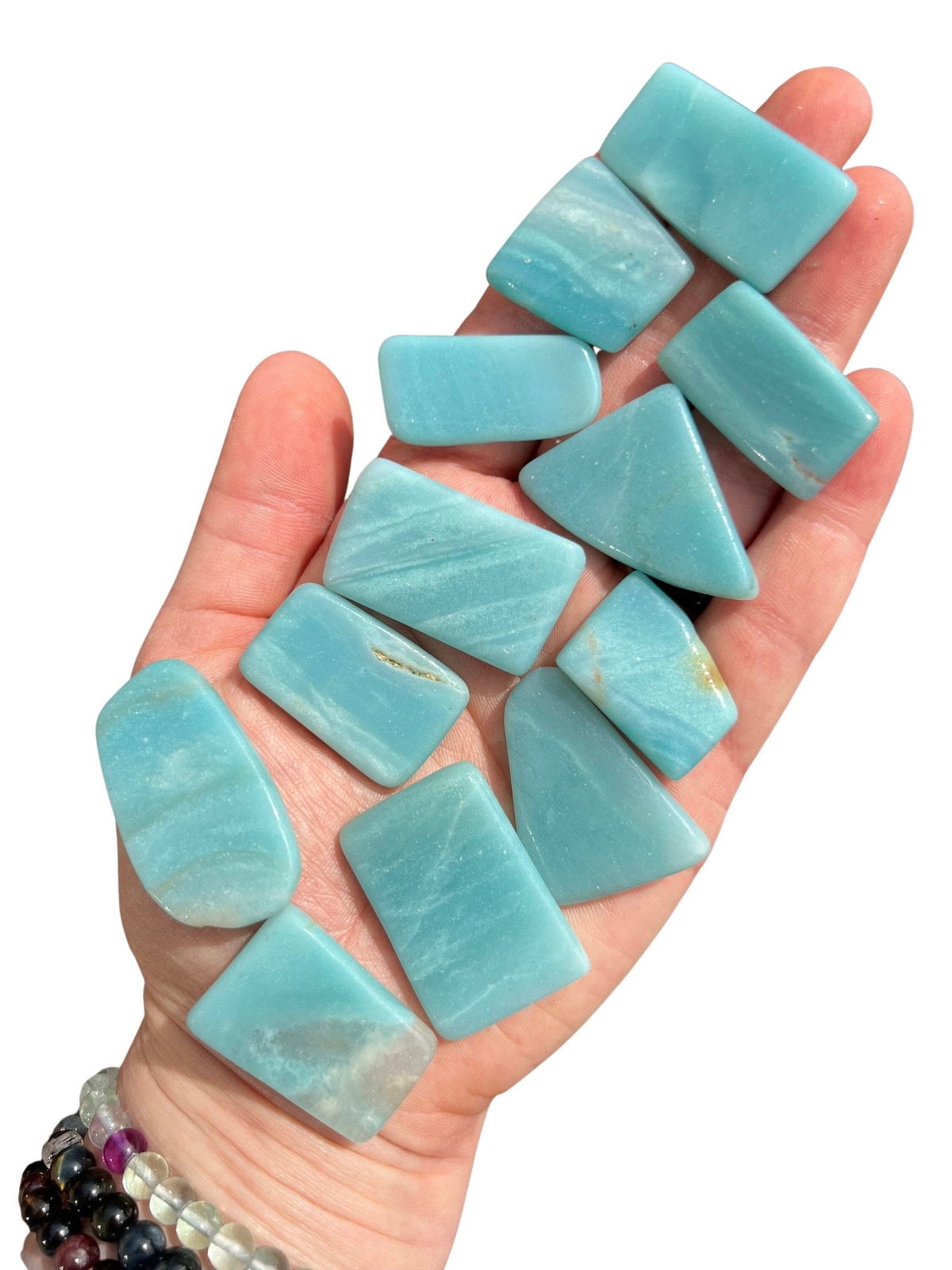 Amazonite Slice, Natural Amazonite from Mozambique