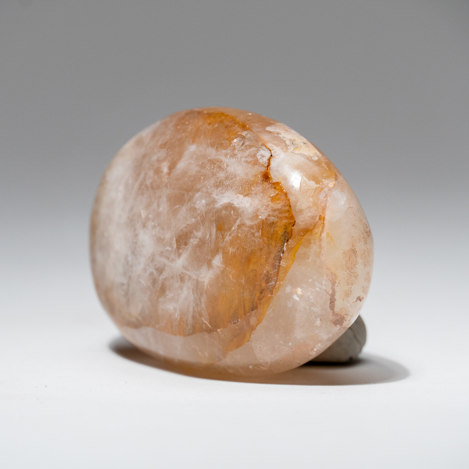 Genuine Polished Lemon Quartz (Large) Palm Stone