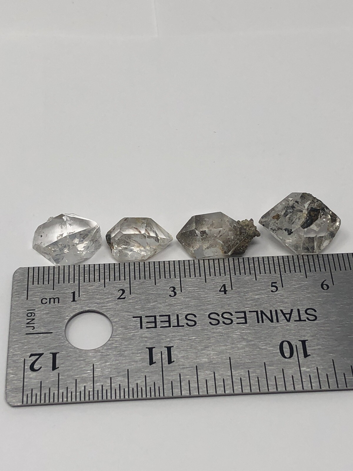 4 Piece Set Collection Herkimer Diamond Quartz 5.8g raw & Water Washed Only C1