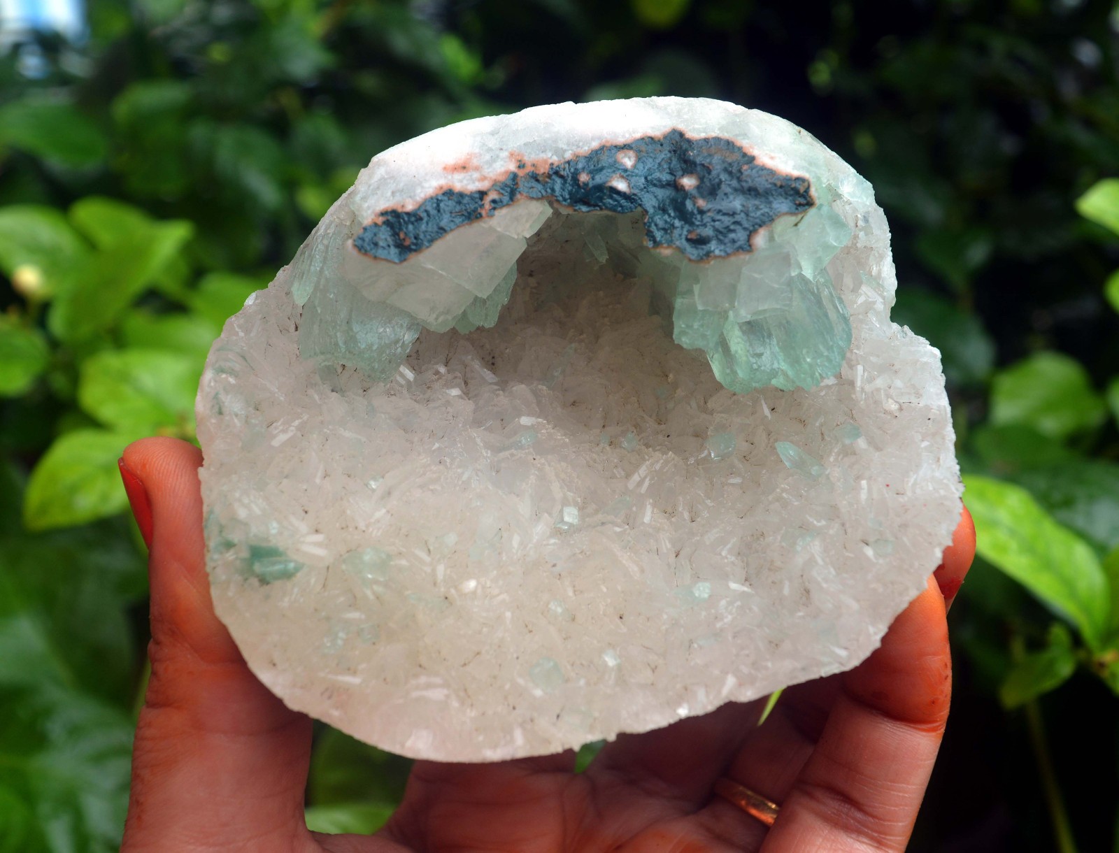 light green apophyllite w/ stilbite matrix minerals specimen j-7