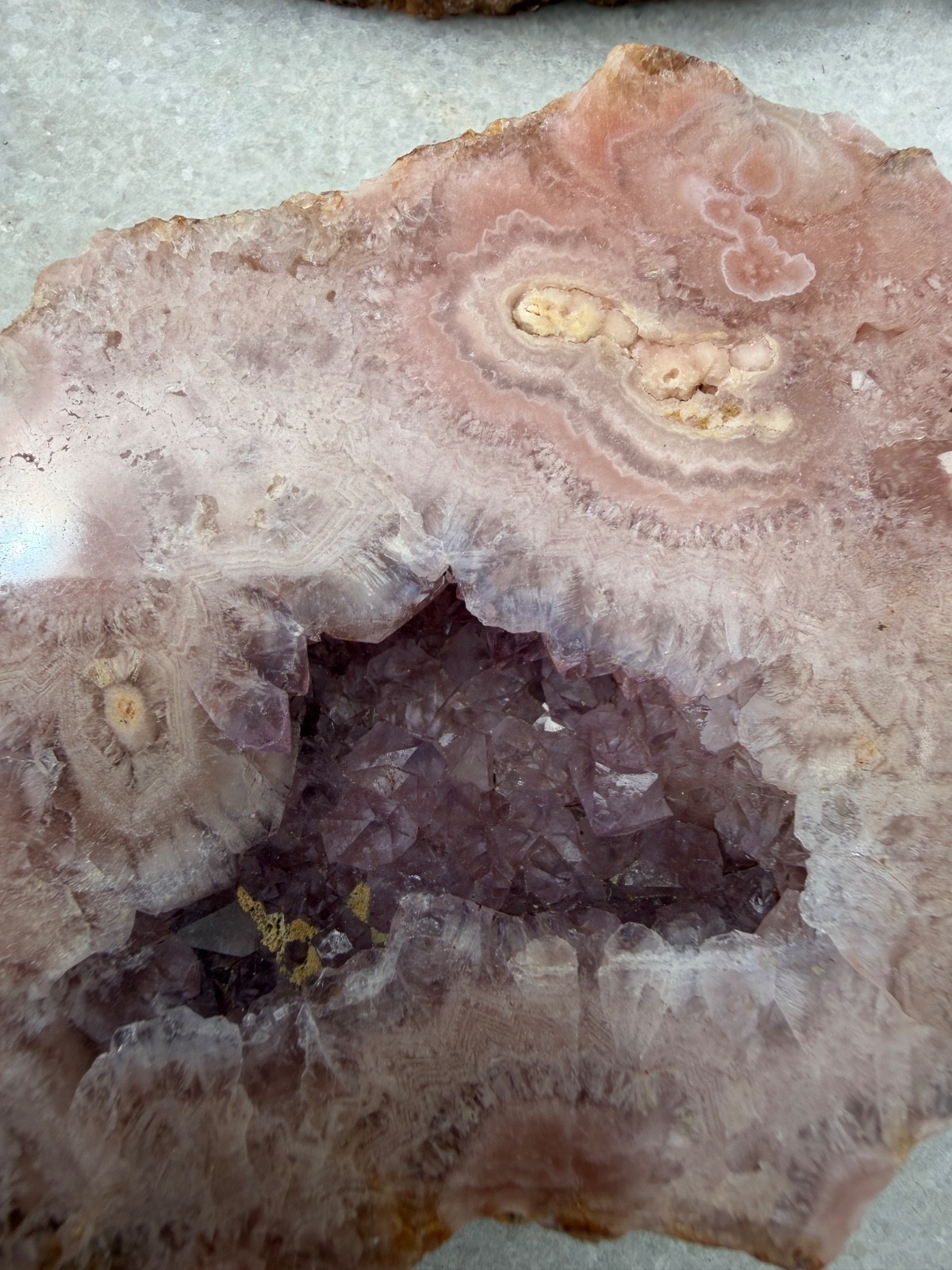 Wholesale Lot 2 Lbs Natural Pink Amethyst Flower Agate Slab Crystal