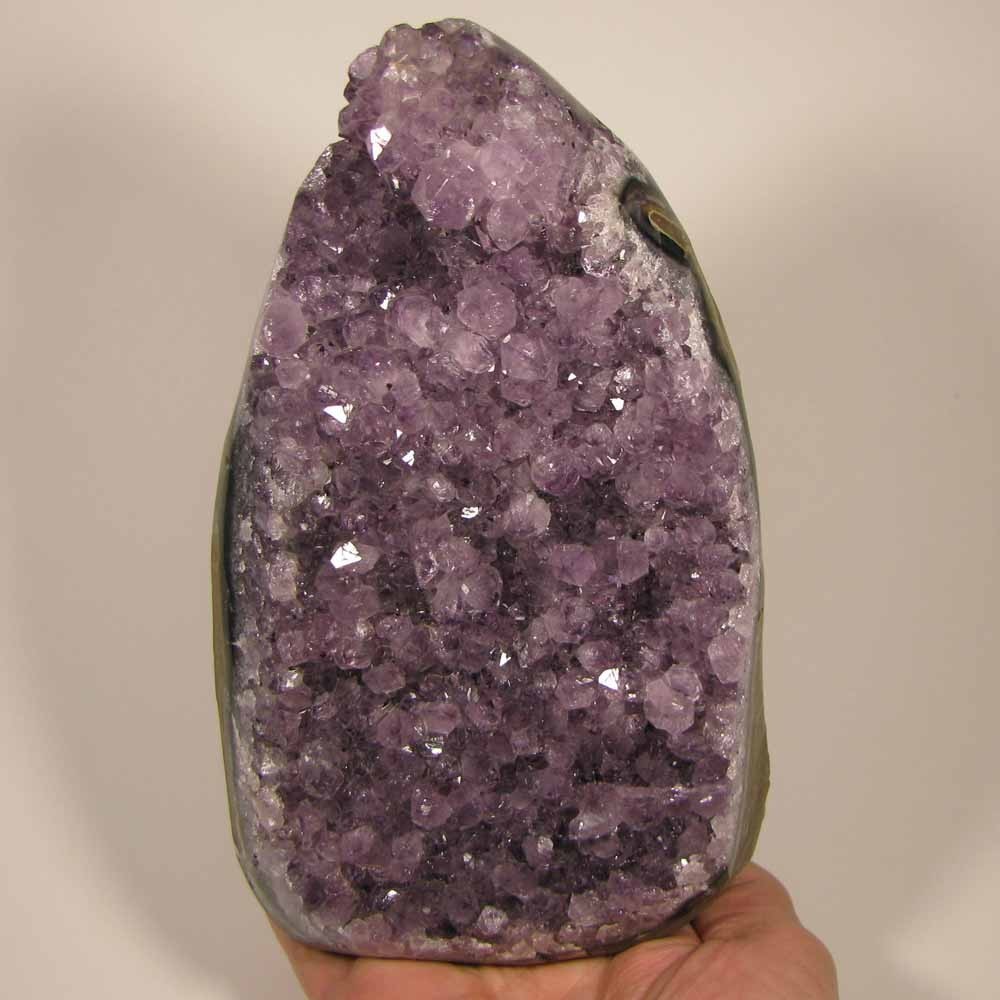 7.4″ Polished AMETHYST Crystals Cluster Freeform Standup – Uruguay – 4.8 lbs.
