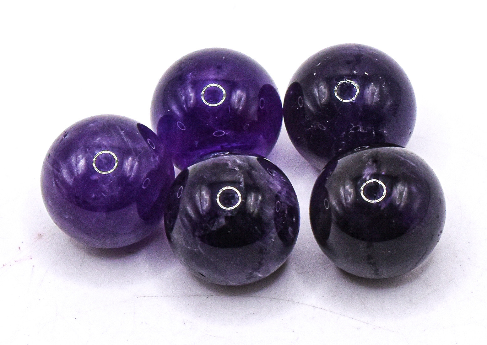 14mm Deep Purple Amethyst Quartz Sphere Natural Crystal Mineral China 1,5,10 PCs