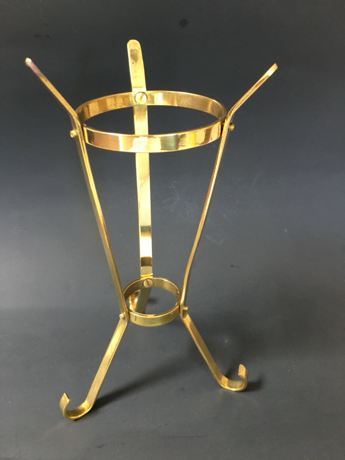 Brass 10″ H. Sphere Holder, Gemstone Display, Stand. Approx.3″ Diameter